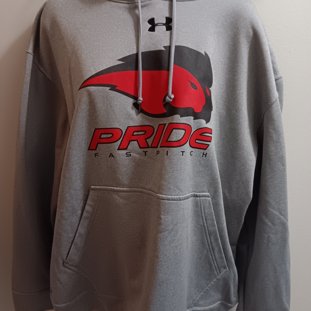 Under Armour Gray Hoodie with Red Graphic